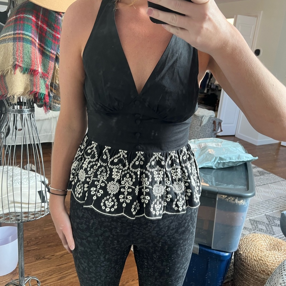 Express black and white top. Size medium